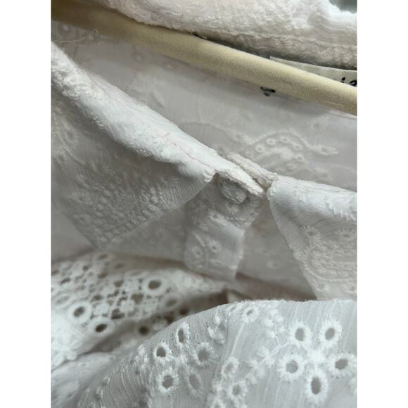 NWT Alice + Olivia‎ Womens White Embroidered Blakesley Jacquard Mini Dress Sz 10 - Picture 8 of 16